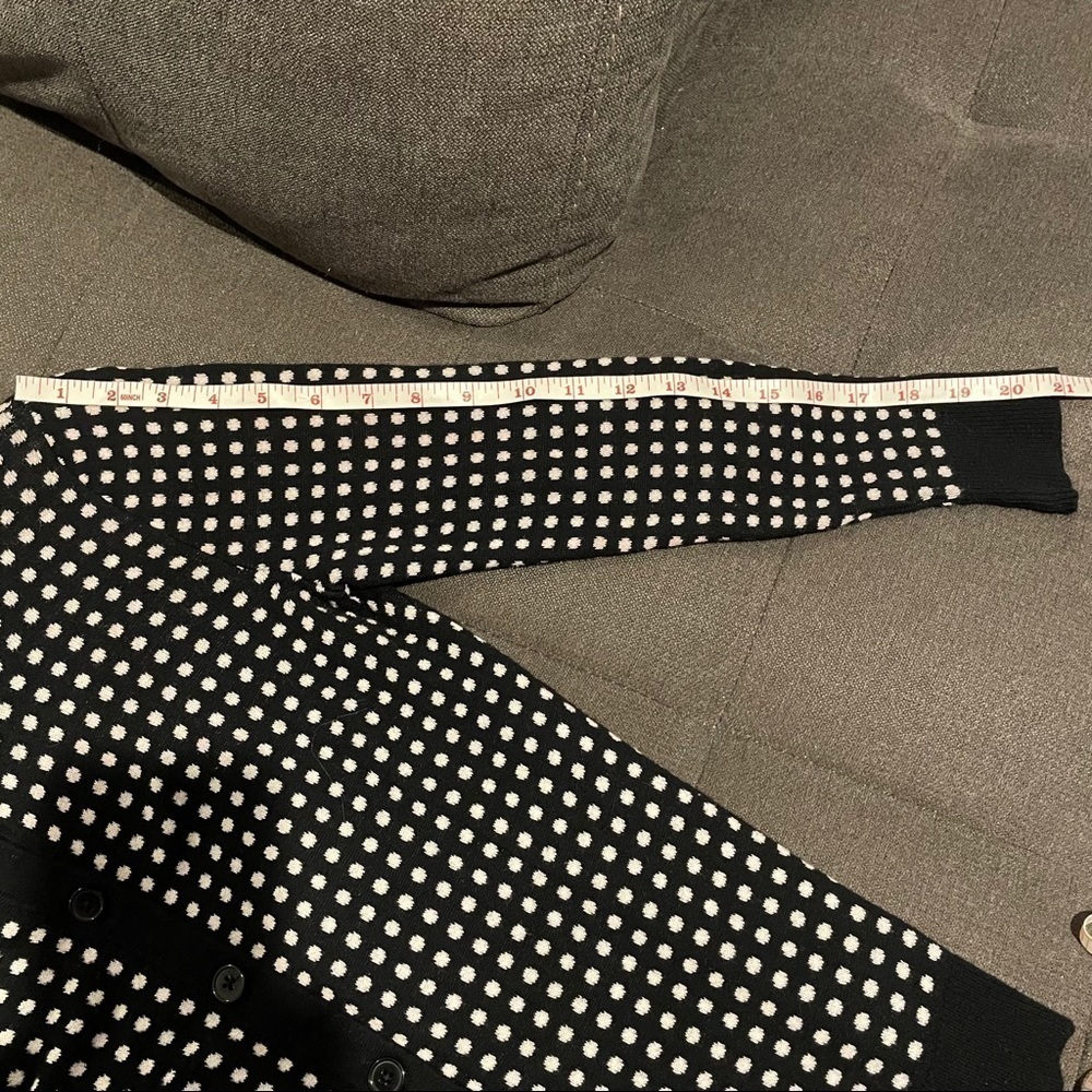 Merona Black and White Polka Dot Y2K Sweater Sz. XS/TP - Picture 10 of 11